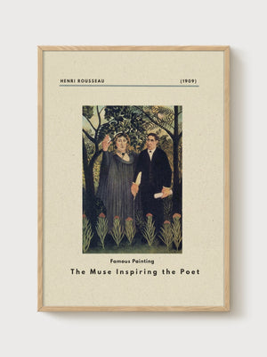 Henri Rousseau Print poster in oak frame