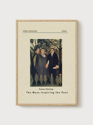 Henri Rousseau Print poster in oak frame