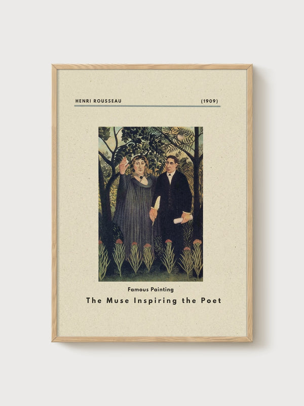 Henri Rousseau Print poster in oak frame