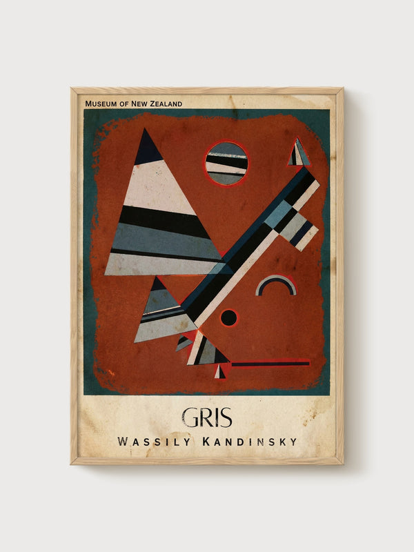 Wassily Kandinsky Print poster in oak frame