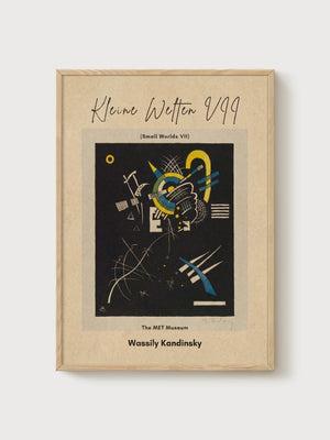 Wassily Kandinsky Print poster in oak frame