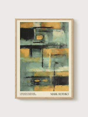 Mark Rothko Print poster in oak frame