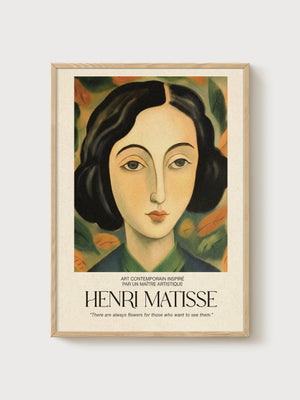 Henri Matisse Print poster in oak frame