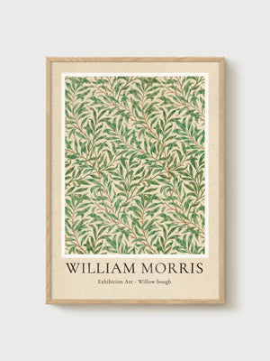 William Morris Print poster in oak frame