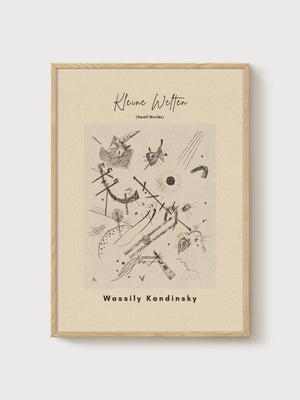 Wassily Kandinsky Print poster in oak frame