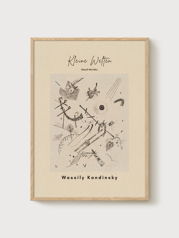 Wassily Kandinsky Print poster in oak frame