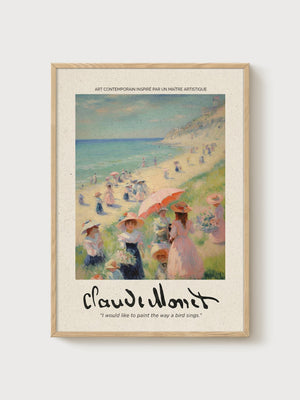 Claude Monet Print poster in oak frame