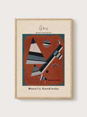 Wassily Kandinsky Print poster in oak frame