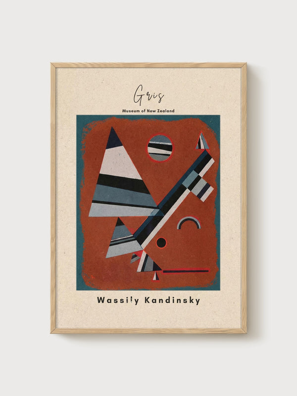 Wassily Kandinsky Print poster in oak frame