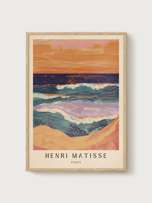 Henri Matisse Print poster in oak frame
