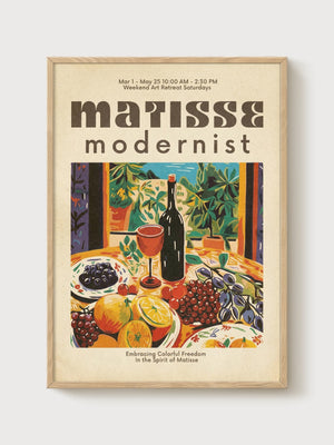 Henri Matisse Print poster in oak frame