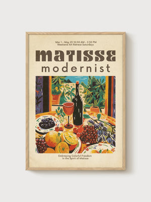 Henri Matisse Print poster in oak frame