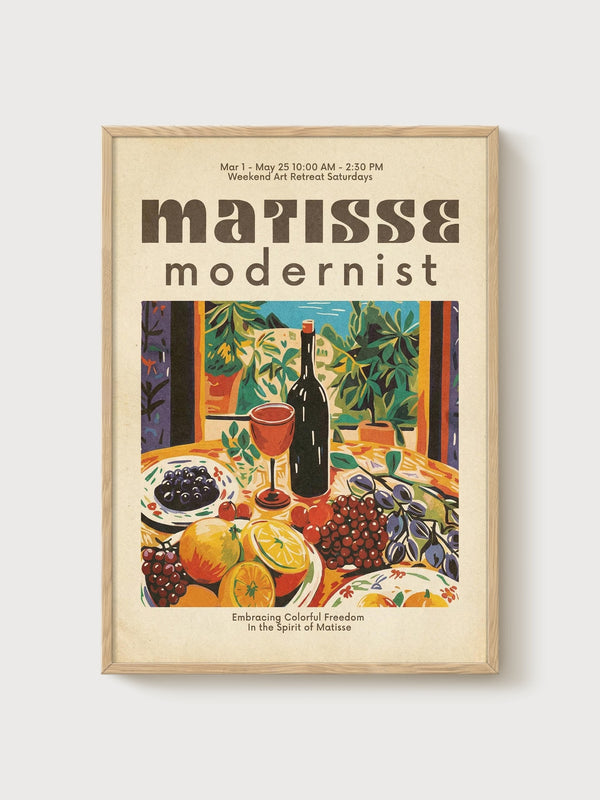 Henri Matisse Print poster in oak frame