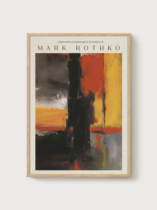 Mark Rothko Print poster in oak frame