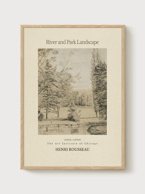 Henri Rousseau Print poster in oak frame