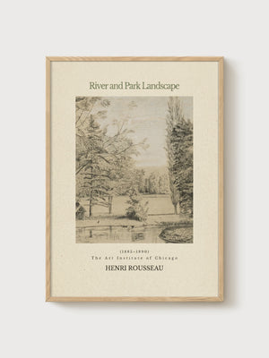 Henri Rousseau Print poster in oak frame
