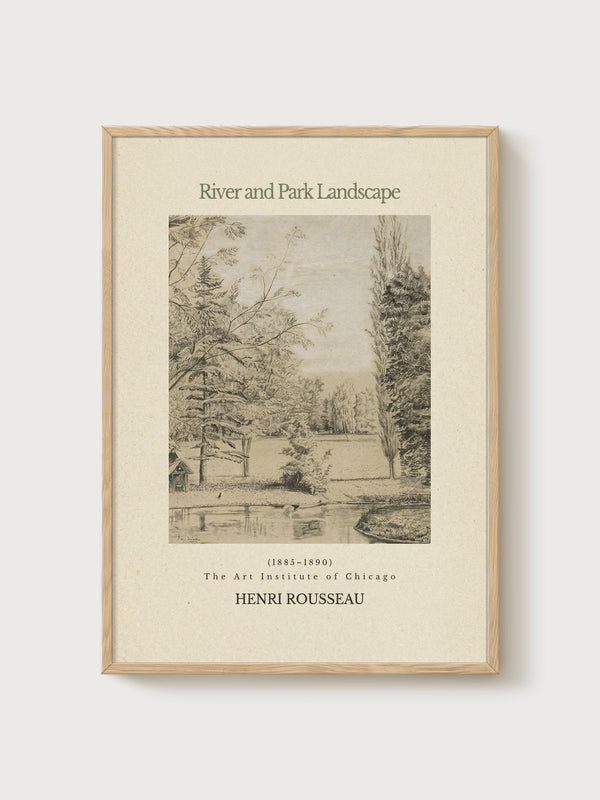 Henri Rousseau Print poster in oak frame
