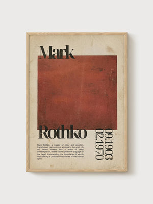Mark Rothko Print poster in oak frame