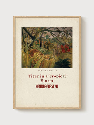 Henri Rousseau Print poster in oak frame