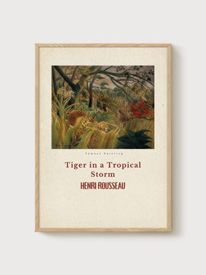 Henri Rousseau Print poster in oak frame