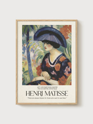 Henri Matisse Print poster in oak frame