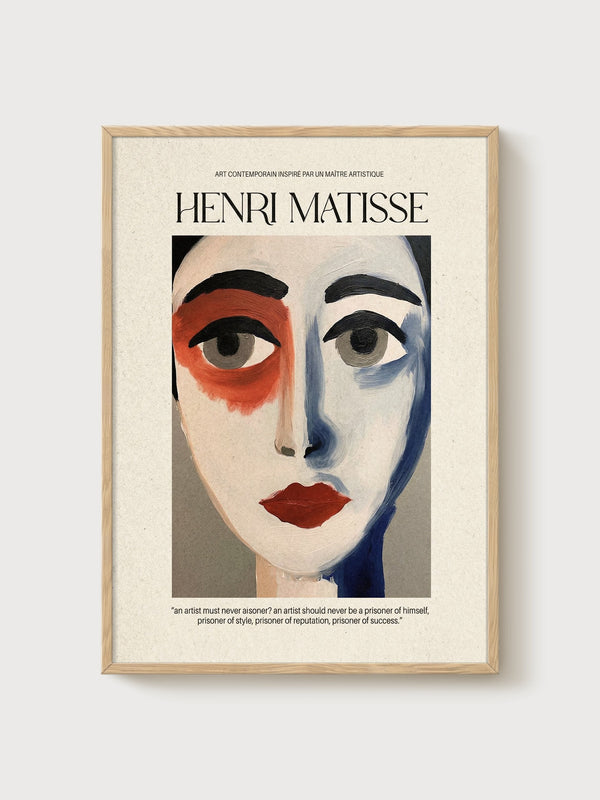 Henri Matisse Print poster in oak frame