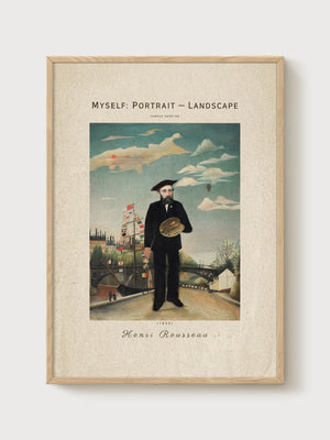 Henri Rousseau Print poster in oak frame