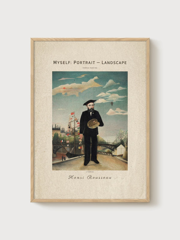 Henri Rousseau Print poster in oak frame