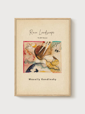 Wassily Kandinsky Print poster in oak frame