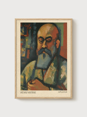 Henri Matisse Self Portrait Print poster in oak frame