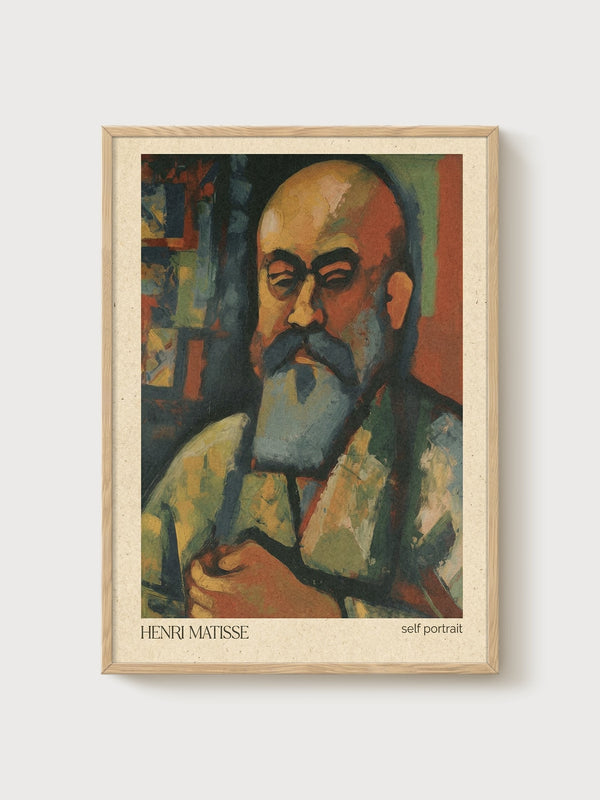 Henri Matisse Self Portrait Print poster in oak frame