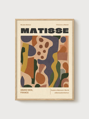 Henri Matisse Print poster in oak frame