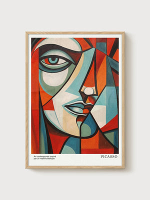 Pablo Picasso poster in oak frame