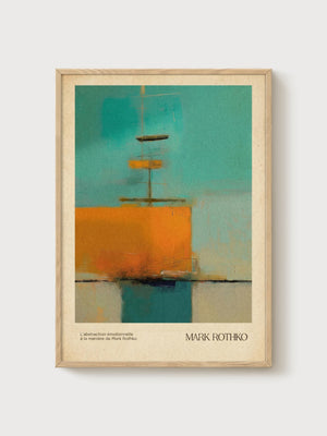 Mark Rothko Print poster in oak frame