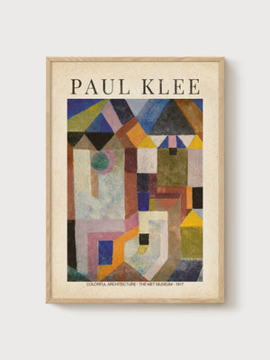 Paul Klee Print poster in oak frame
