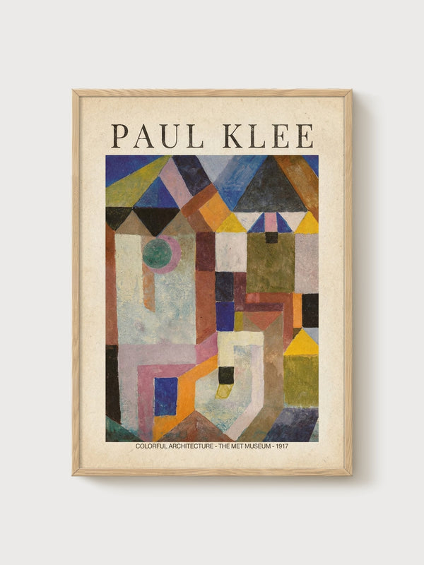 Paul Klee Print poster in oak frame