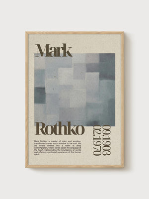 Mark Rothko Print poster in oak frame