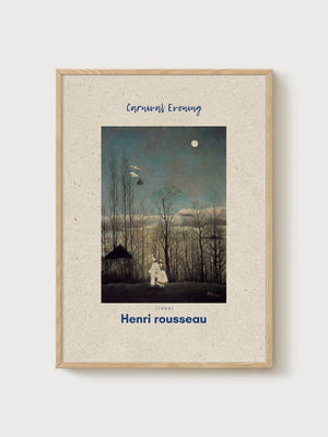 Henri Rousseau Print poster in oak frame