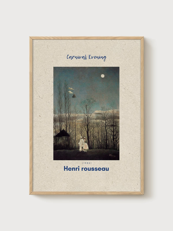 Henri Rousseau Print poster in oak frame