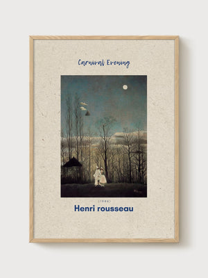 Henri Rousseau Print poster in oak frame
