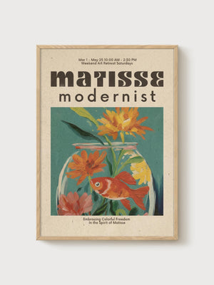 Henri Matisse Print poster in oak frame