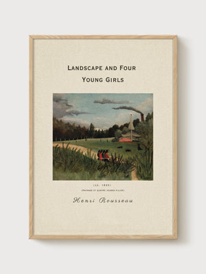 Henri Rousseau Print poster in oak frame