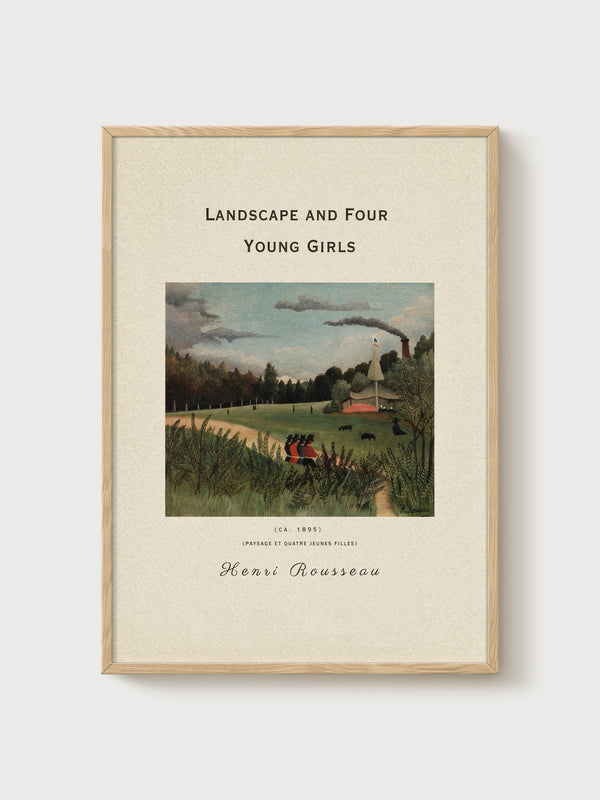 Henri Rousseau Print poster in oak frame