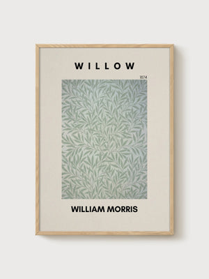 William Morris Print poster in oak frame