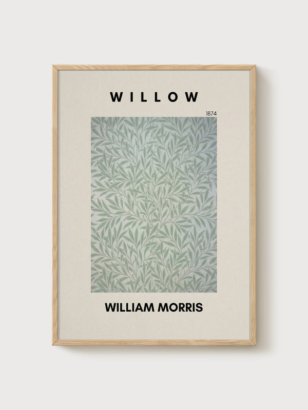 William Morris Print poster in oak frame