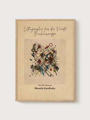 Wassily Kandinsky Print poster in oak frame