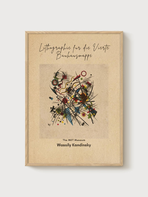 Wassily Kandinsky Print poster in oak frame