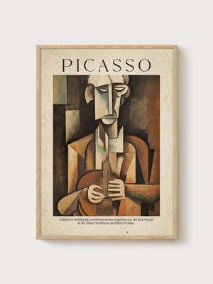 Pablo Picasso Print poster in oak frame