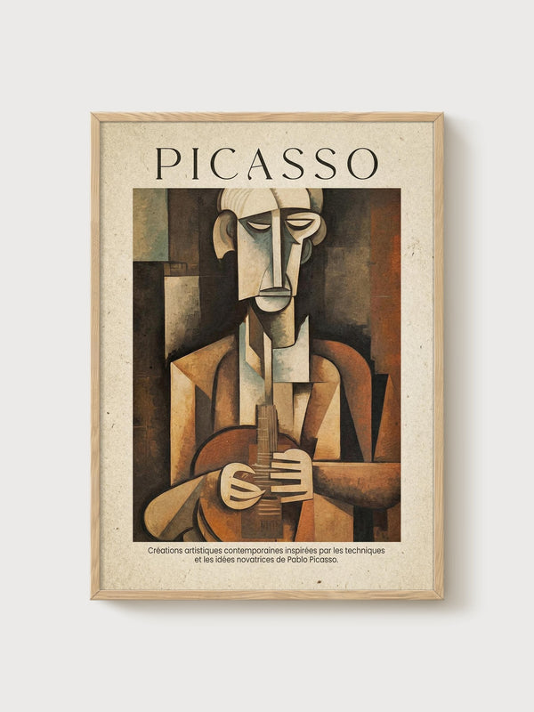 Pablo Picasso Print poster in oak frame
