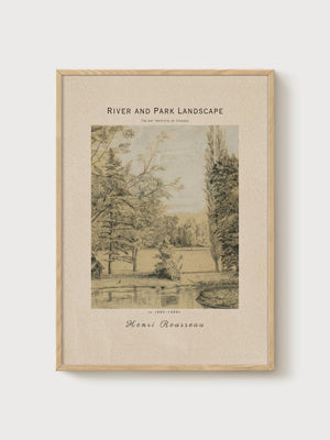 Henri Rousseau Print poster in oak frame